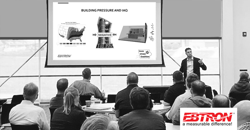 Did you miss Josh Renegar's insightful presentation on Airflow measurement for IAQ and compliance with IMC, ASHRAE 62.1, and ASHRAE 241 at the Iowa #HVAC Coalition Green Design Conference? Don't worry; contact #EBTRON for a presentation tailored to your needs.