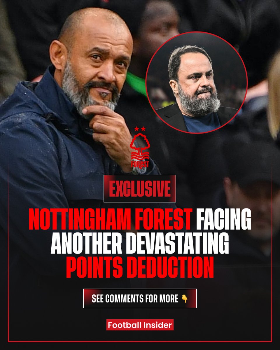 🚨 POINTS DEDUCTION 🚨

An UNBELIEVABLE turn of events at Nottingham Forest…🤯