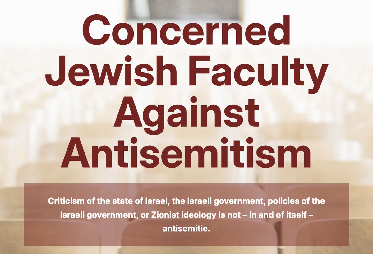 Concerned Jewish Faculty petition with 900 signatures and counting: 'The IHRA definition (of antisemitism) will delegitimize & silence Jewish Americans–among others–who advocate for Palestinian human rights or otherwise criticize Israeli policies' Sign: concernedjewishfaculty.org