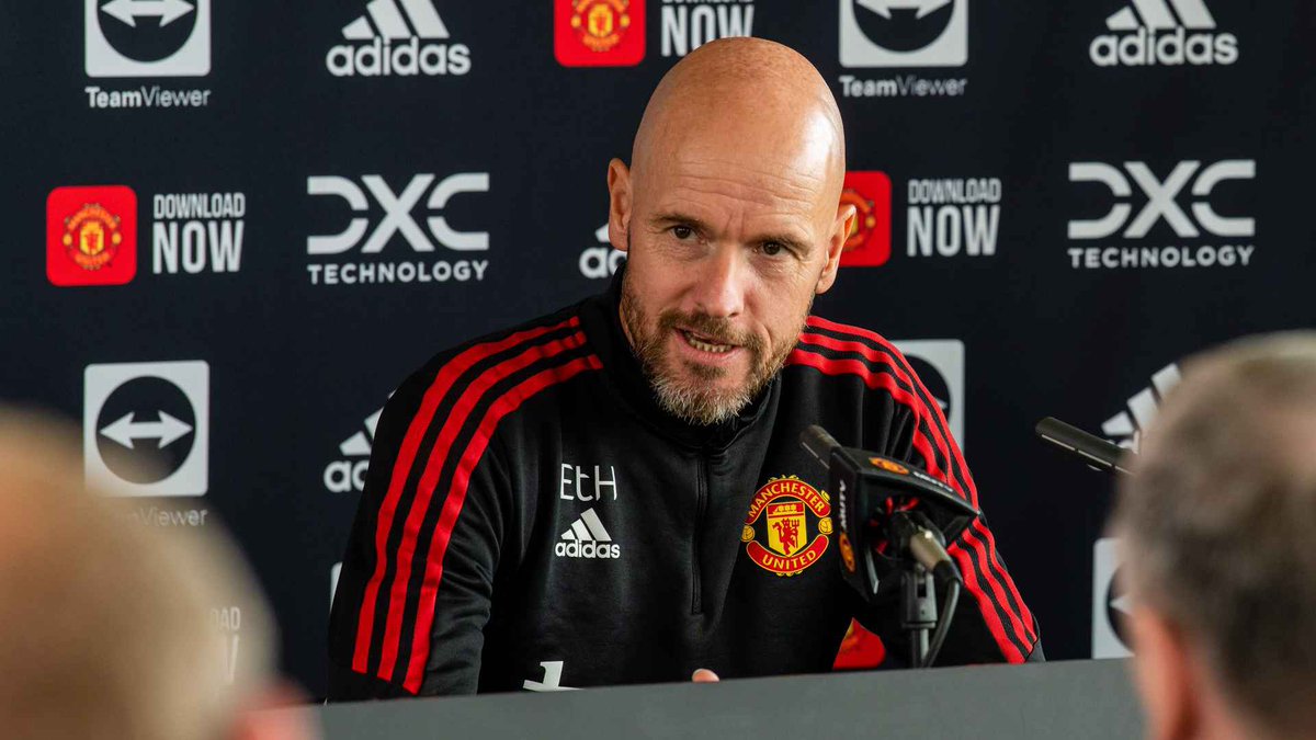 🚨🗣️ Erik ten Hag asked if he is worried Manchester United sacked Louis van Gaal despite winning the FA Cup: “No, I think they have common sense. They have seen you have 32 different backlines, when you lose 8 centre-backs, when we see we don't have a left-back, they know that…