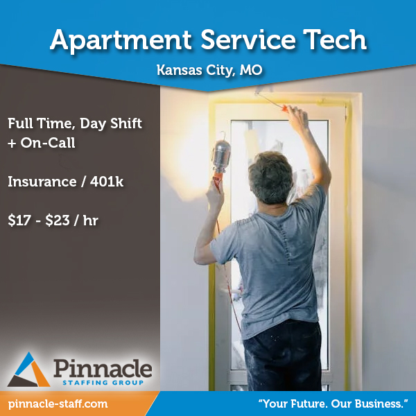 We're looking for an Apartment Service Tech in KC MO!  Apply today!

indeed.com/job/apartment-…

#kansascityjobs #kcjobs #apartmentjobs #maintenancejobs #servicetechjobs #applynow #nowhiring