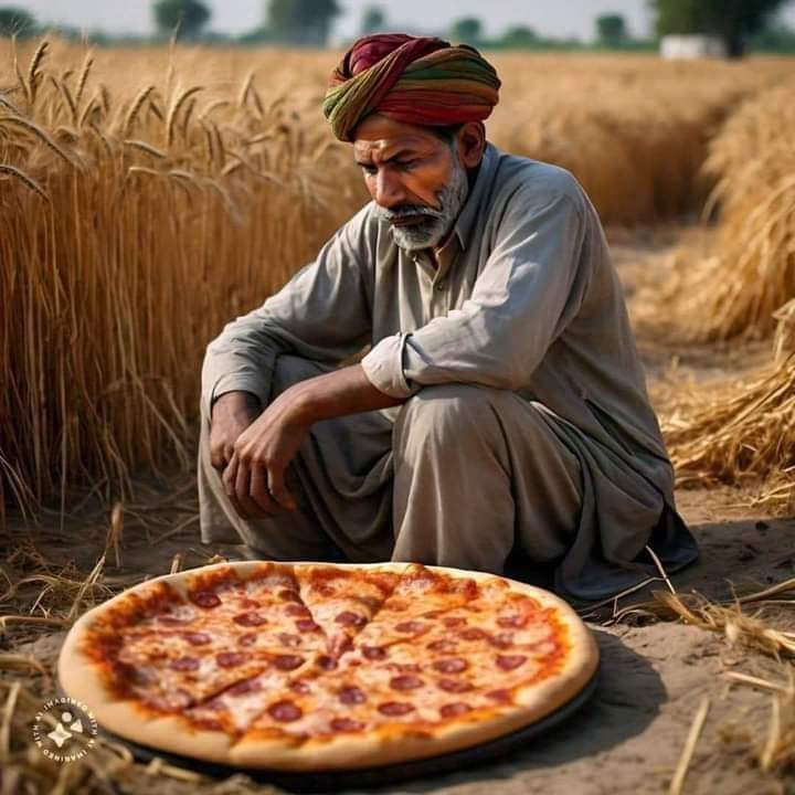 گندم فی من 2800 روپے لارج پیزا 3000 روپے