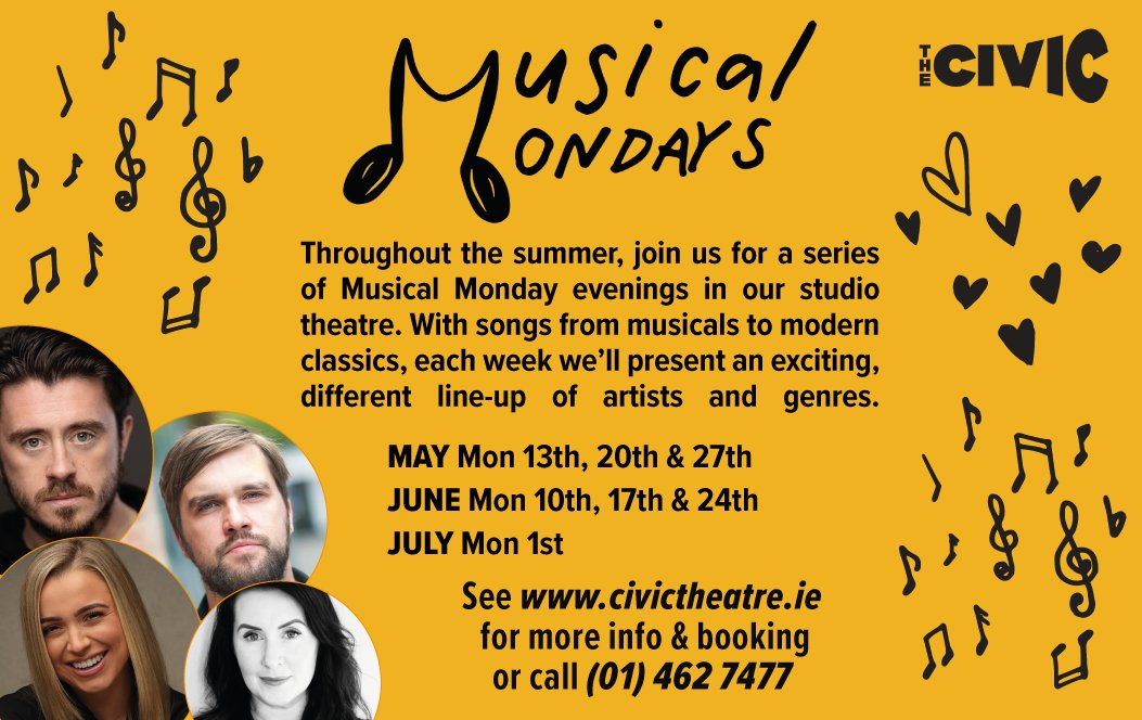 #MusicalMondays in May coming up from next Monday 13 at @civictheatre featuring #elainegallagher @CurridChris on Mon 20 @BrianGilligan17 Mon 27