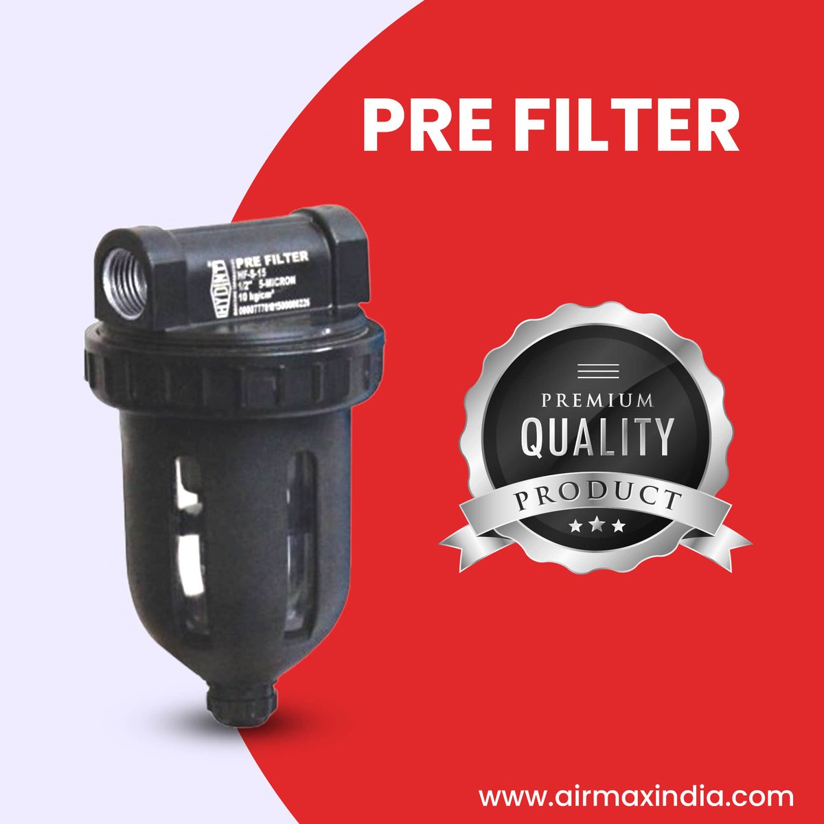 Improve filtration with Airmax Pneumatics Pre Filters! Specifically designed for longevity and peak performance, featuring an aluminium Press Die Cast body. 🛠️

#airmaxpneumatics #Manufacturer #Exporter #Technology #MakeInIndia #G20 #India #Viral #trending #instagram #post