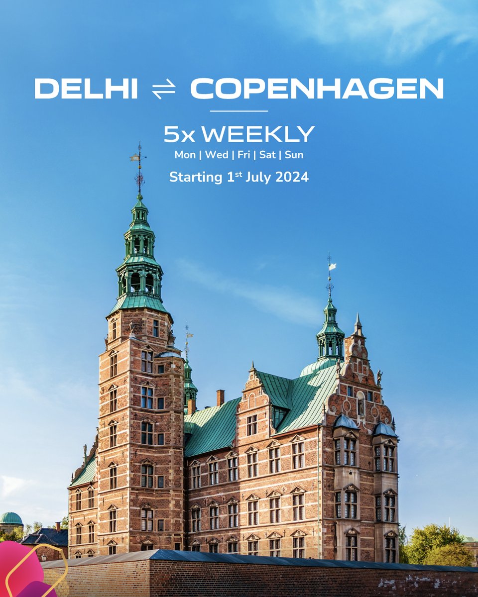 Non-Stop European adventures! We’re adding more flights to Europe this summer. Now flying daily non-stop from Delhi to Amsterdam and Milan from 22 June, and 5 times a week to Copenhagen from 1 July. Book your tickets now. #FlyAI #AirIndia #NonStopExperiences #Europe