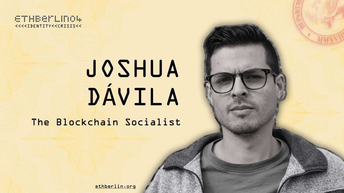 Bringing his podcast “The Blockchain Socialist” live to the stage, we’re excited to have @TBSocialist! Joshua Dávila is also the author of Blockchain Radicals: How Capitalism Ruined Crypto and How to Fix It.