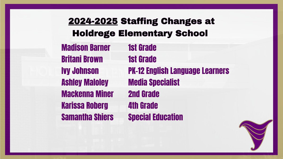 HoldregeDusters's tweet image. To end Teacher Appreciation Week, we want to announce changes in staff for next year at Holdrege Public Schools. We will be posting more detailed information regarding new staff next week.  

Go Dusters!!!

#HoldregeDusters