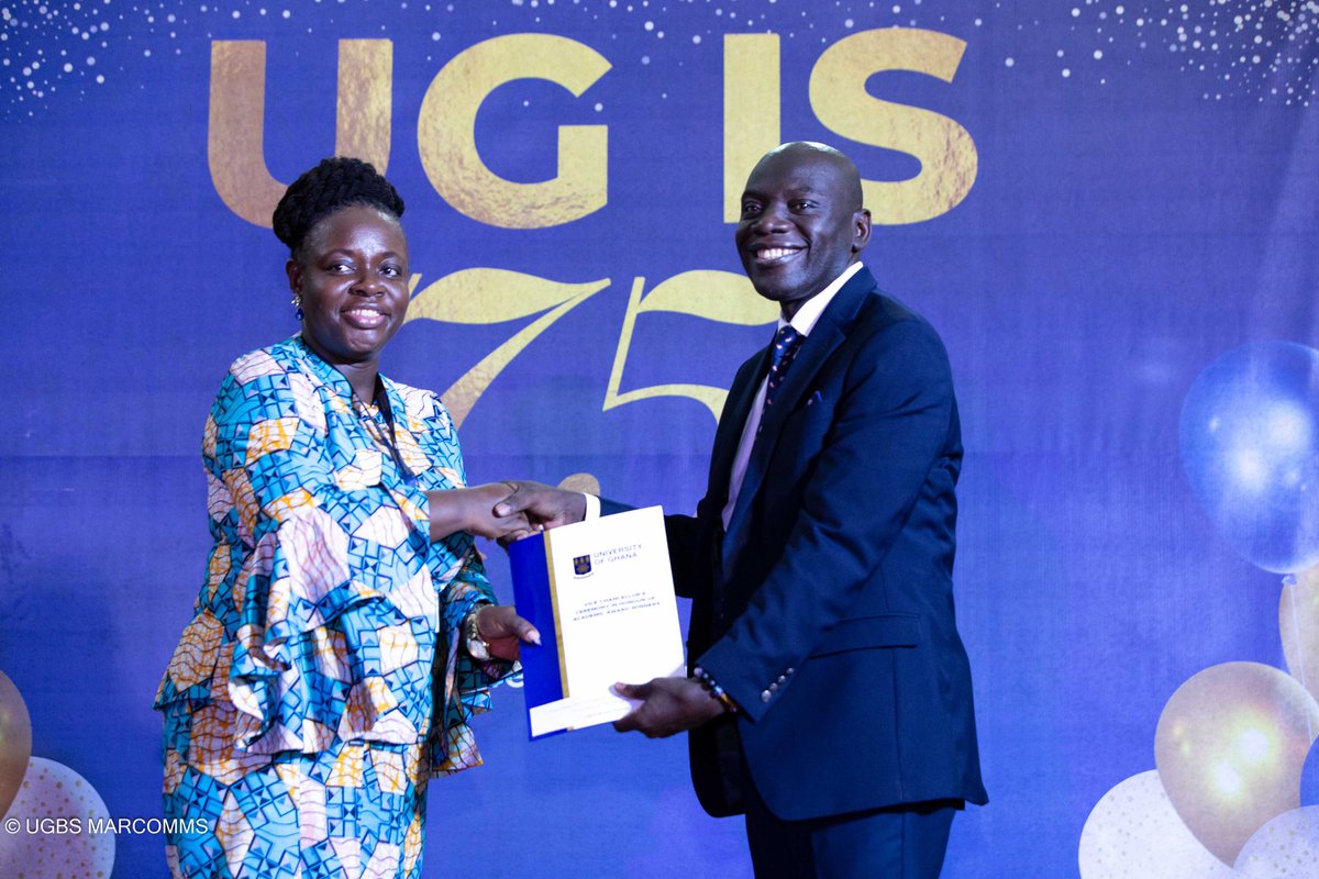UGBS PhD graduate wins the Outstanding Doctoral Dissertation for the College of Humanities at the Vice-Chancellor’s Ceremony in Honour of Academic Award Winners, 2022/2023 Academic Year. Read here: ugbs.ug.edu.gh/news/ugbs-phd-…