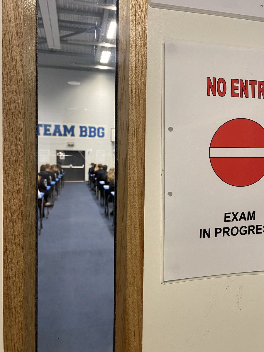 …and we’re off! The first ‘Big’ exam begins for the #BBGBears! We were all in, ready and excited (!) for an 8AM booster this morning - so #Proud of them and their work ethic! #TeamBBG 💙💚💙🐻 #GCSEs2024