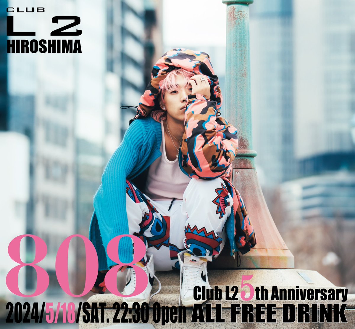 2024/05/18/L2SATURDAY

SP Guest LIVE #808

LIVE→2:30〜

                       男性/女性
通常入場　¥5,000/¥4,000
先行予約　¥4,000/¥3,000

&lt;先行予約&gt;
○代表者名
○来店人数
をDMに送るだけで予約完了✅