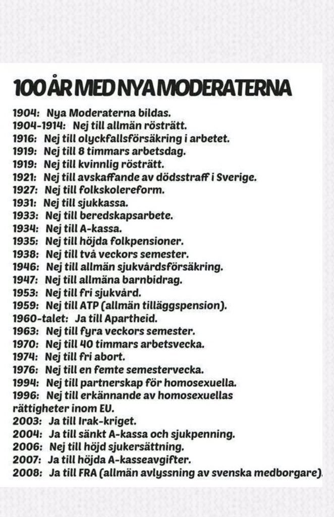 Svenskar som lägger sina röster på SD, KD, M eller andra högeralternativ delar inte Svenska Värderingar:

Solidaritet
Medmänsklighet
Acceptans
Rättvisa
Tolerans

SverigeDemokraterna, Kristdemokraterna och Moderaterna är Sverigefientliga!

#BrutnaVallöften
#HögernsLögner
#avgå