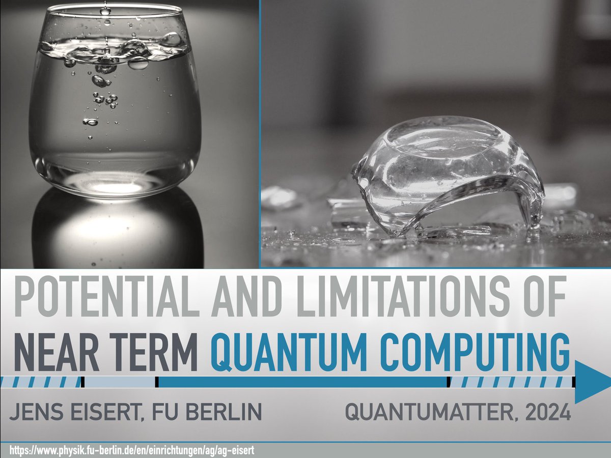 Potential and limitations of near-term #quantumcomputing, held at #QuantuMatter2024 in San Sebastian.