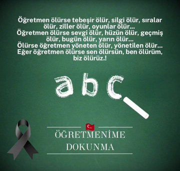 #ÖğretmenTekYürek #EgitimdeŞiddeteHayır