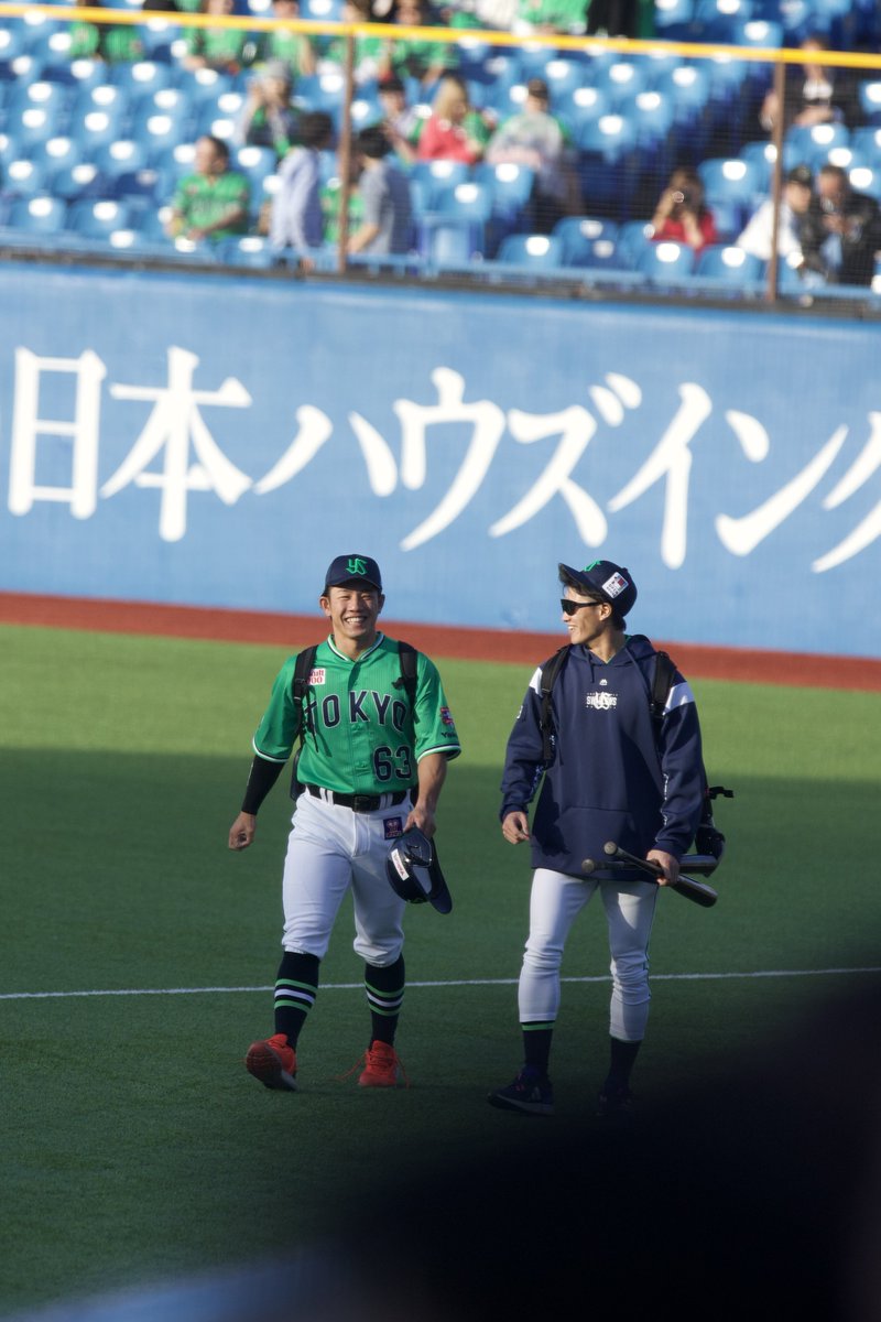新しいおべべ着れてニコニコの増男 #増田珠 選手 #横浜高校 #swallows
