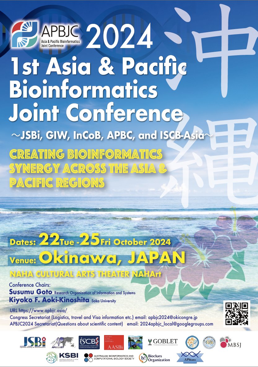 1st Asia &amp; Pacific Bioinformatics Joint Conference (APBJC2024) 参加登録開始のご案内

jsbi.org/activity/news/…

参加登録はこちらから
apbjc.asia/registration.h…