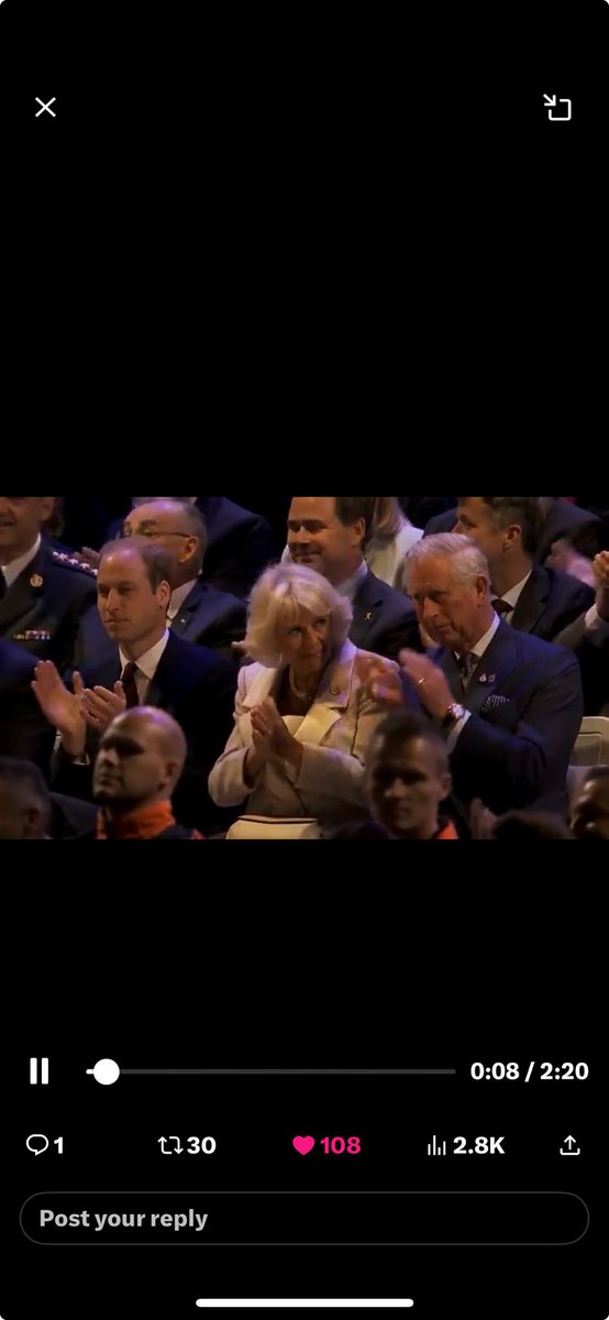 Harry’s first Invictus Games speech. The applause is overwhelming and Camilla can’t believe it. Not one of them attended the recent 10year Anniversary ceremony or church service .