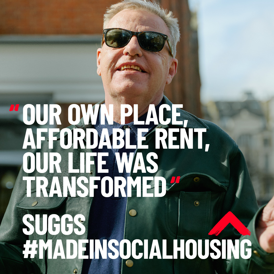 🏠 What did growing up in ‘Our House’ mean for @MadnessNews musician Suggs? 👇 As he describes, social homes can be life changing. But we don't have enough of them. We need to build more genuinely affordable social homes and end the housing emergency. #MadeInSocialHousing.