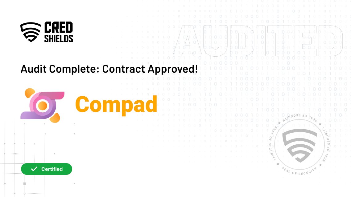Security Check: Complete! ✅ Our team has successfully completed the manual audit for @Compadofficial ! With our dedication to excellence, we're ensuring top-tier security for blockchain ecosystems. Dive into the detailed audit report here: github.com/Credshields/au…