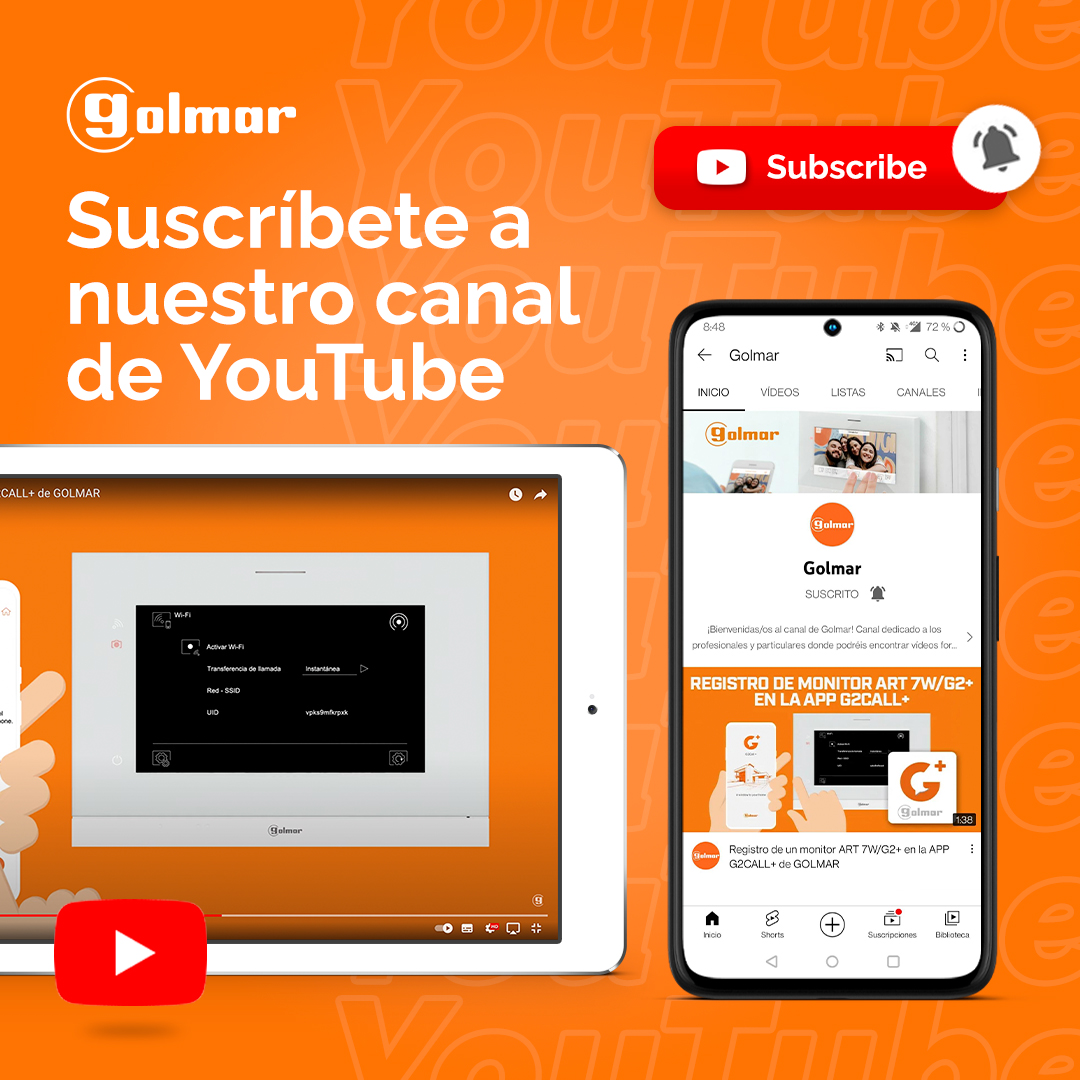 🪛 Descubre en el canal de YouTube de Golmar una colección de vídeos, desde tutoriales de configuración básica hasta formaciones avanzadas de videoportero.

🔔 Suscríbete ahora y lleva tus habilidades al siguiente nivel! 💡 

🔗 youtube.com/channel/UC4zWD…