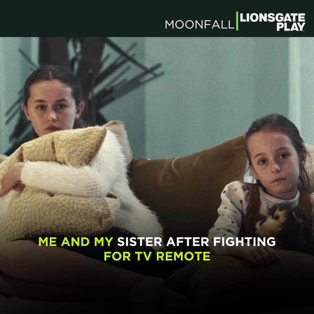 lionsgateplayIN's tweet image. When sibling rivalry gets real: the battle for the TV remote! 📺💥 #SisterSquabbles #moonfall #lionsgateplay