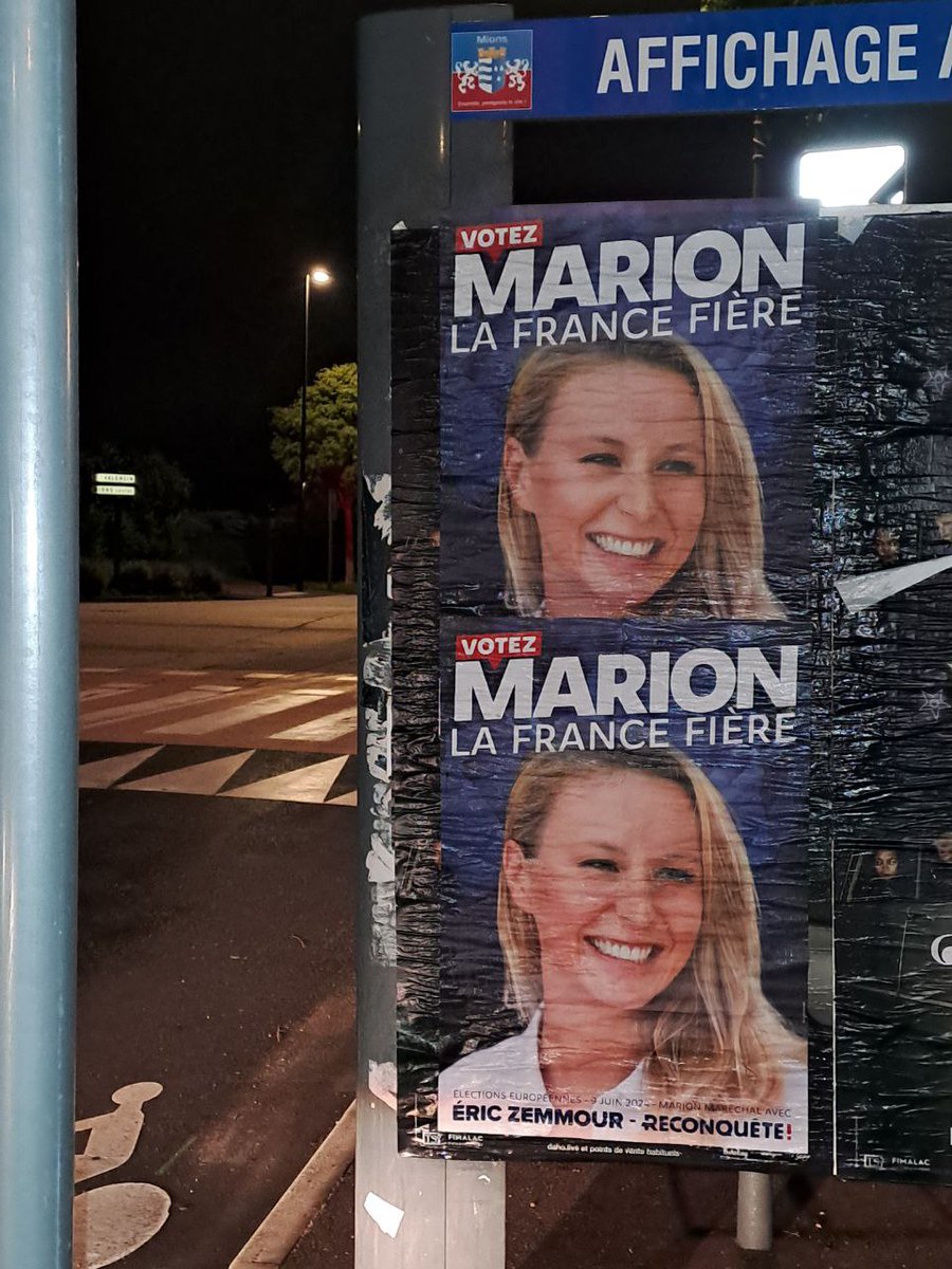 🪣l Pour bien commencer cette printanière journée: courte mais rapide et efficace opération d'affichage aux aurores dans les rues de #Mions, dans le #Rhône 🌿
🔵⚪🔴 La Reconquête, c'est le courage de se battre pour nos convictions et pour les Français.
#VotezMarion 🇨🇵🇨🇵