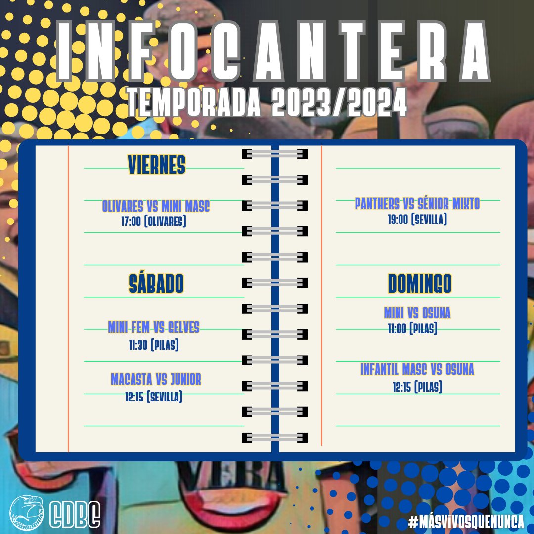 🟡🔵 INFOCANTERA 🟡🔵

Estos son los partidos programados para nuestra cantera durante este fin de semana.

#MÁSVIVOSQUENUNCA