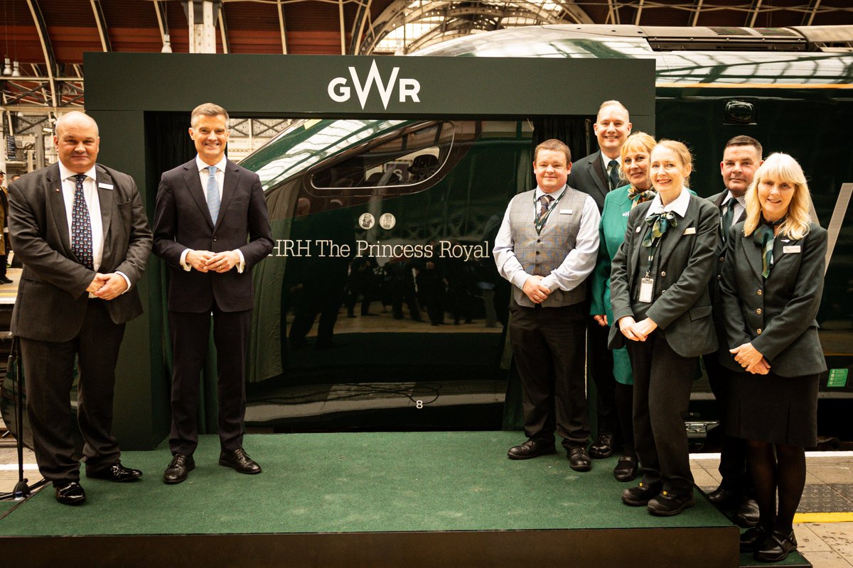 Delighted to see a @GWRHelp train named after HRH The Princess Royal last week, recognising her remarkable commitment to public service. Proud to celebrate the contribution of Her Royal Highness to public life through one of the greatest traditions on our railways.