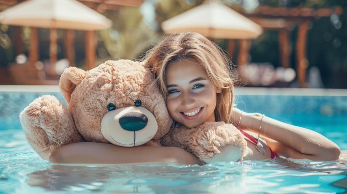 It's a good sunny day in pool 🧸🔥🔥🔥🔥🔥🔥 Don&rsquo;t miss follow in my https://t.co/EUxkxSk7cP and have a nice<a href="/tag/bali"class="tags"><span>#bali</span></a><a href="/tag/hotpool"class="tags"><span>#hotpool</span></a>