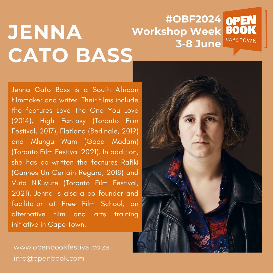 Aspiring screenwriters, take your stories from page to screen with our upcoming workshop led by accomplished filmmaker Jenna Cato Bass! Book via webtickets, linked on our website (link in bio) before spots fill up. #WorkshopWeek #OpenBookFestival #OBF #skillsharing #screenwriting