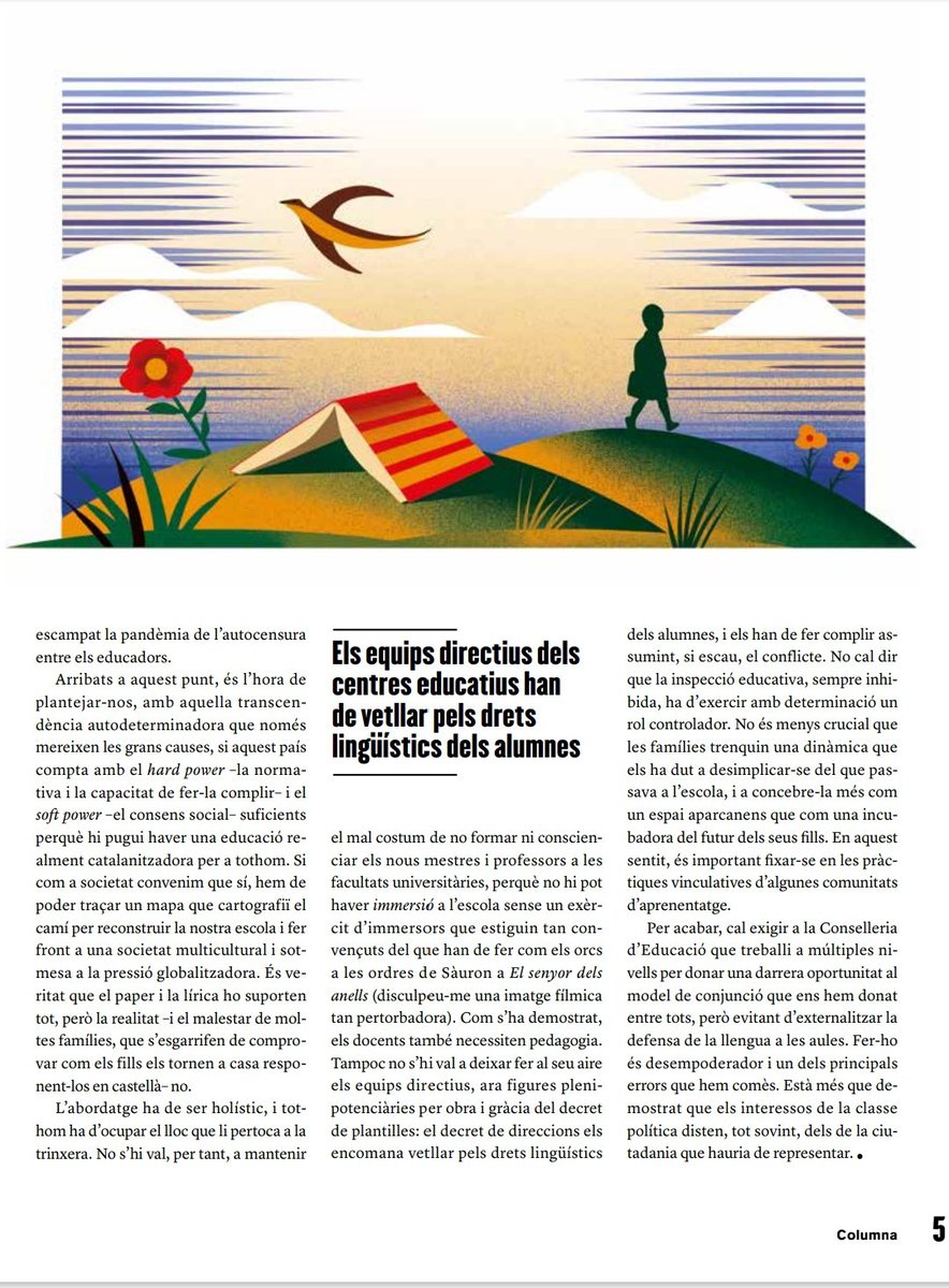 He escrit aquest article per a la revista "Perspectiva" de l'associació Rosa Sensat sobre la situació general de la llengua al nostre sistema educatiu, per si voleu fer-hi una ullada 👇