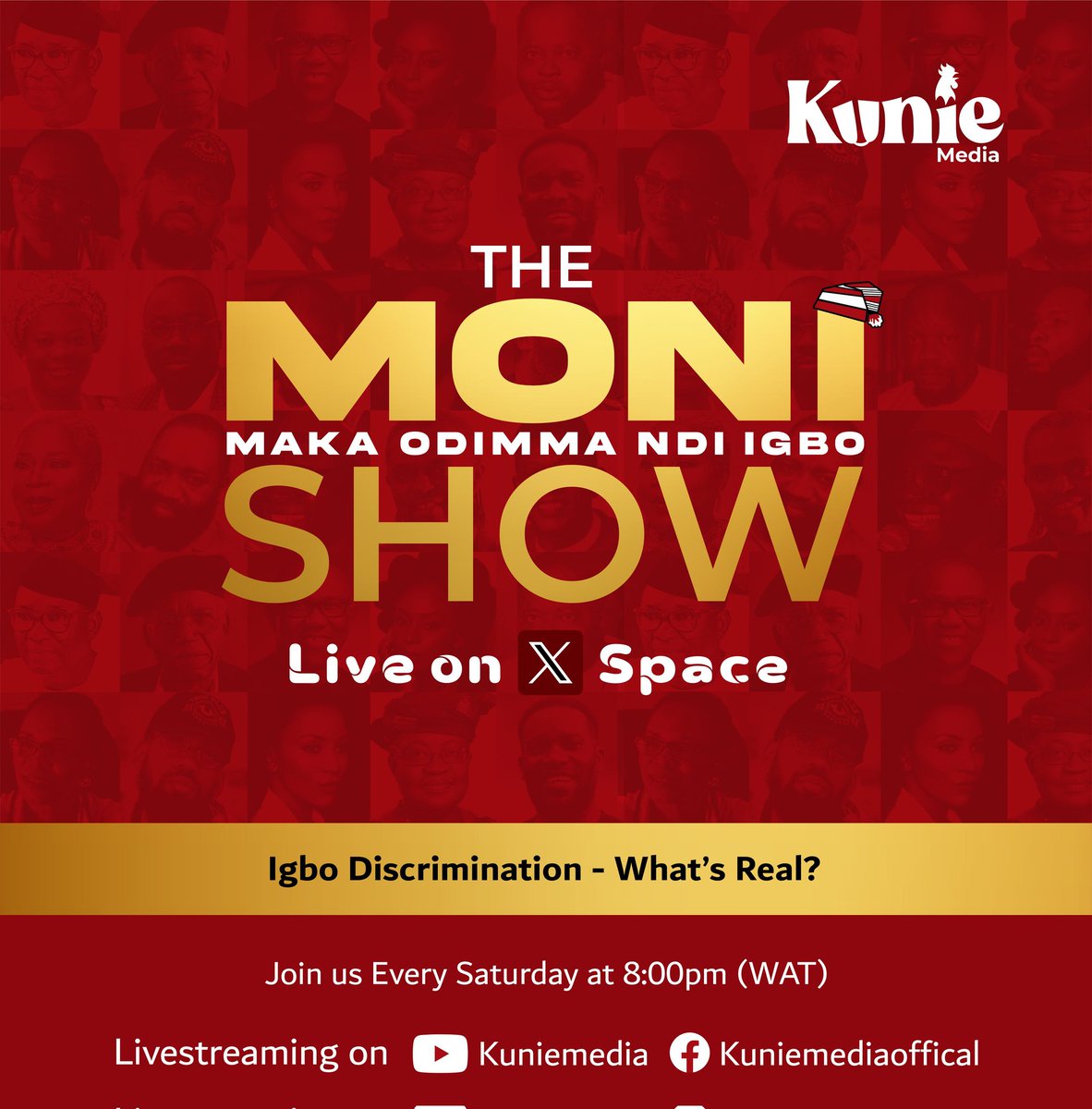 Igbo ndi oma, join us again on The MONI Show tomorrow (Saturday) at 8:00pm (WAT), on the conversation about the damaging realities of Igbo Discrimination, and explore viable ways to tackle this unjust system. #IgboAmaka #TheMONIShow