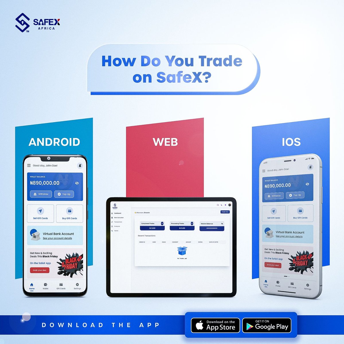 We want to know how users trade on SafeX.
So, tell us, which platform do you use to complete your transactions?

#SafeX #iOS #Android