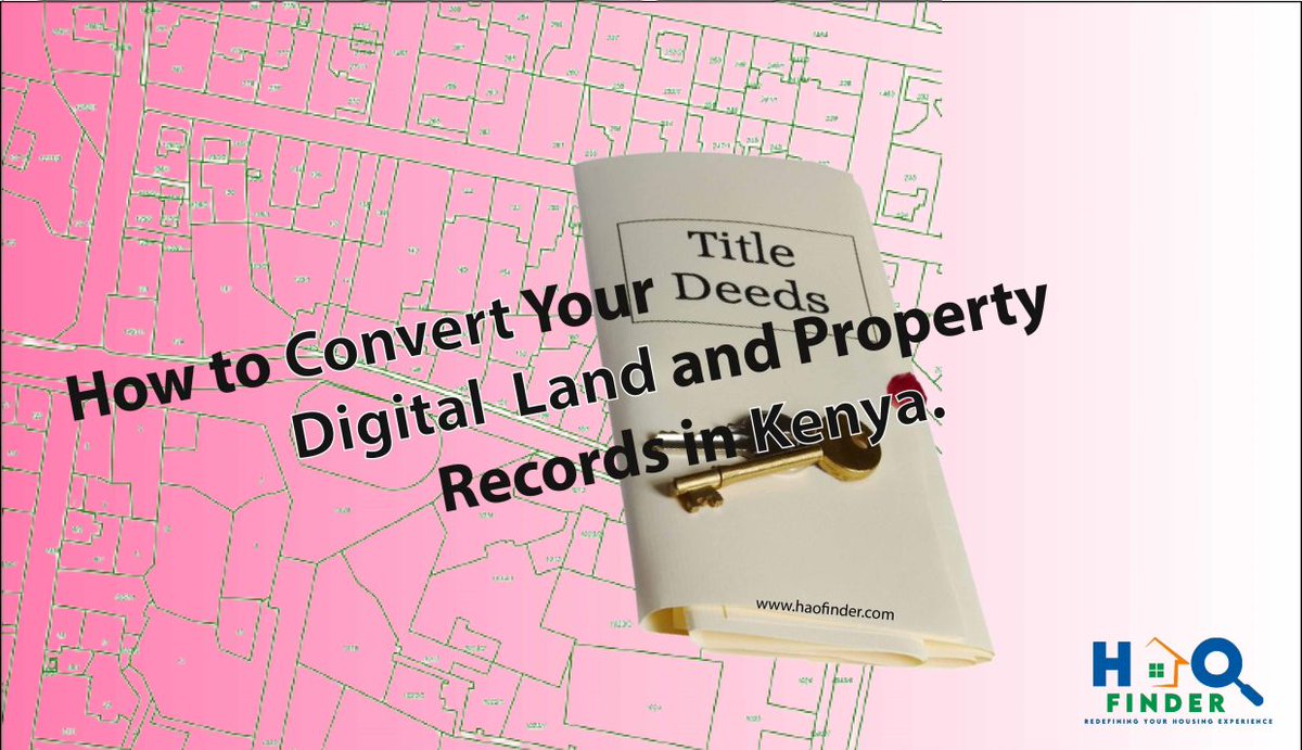 HaoFinder's tweet image. How to Convert Your Title Deed to Digital Land and Property Records in Kenya.

#Announcements #MarketInsights #PropertyGuide #realestatekenya #haofinder #ardhisasa #ministryoflands #titledeedtransfer

haofinder.com/blog/how-to-co…