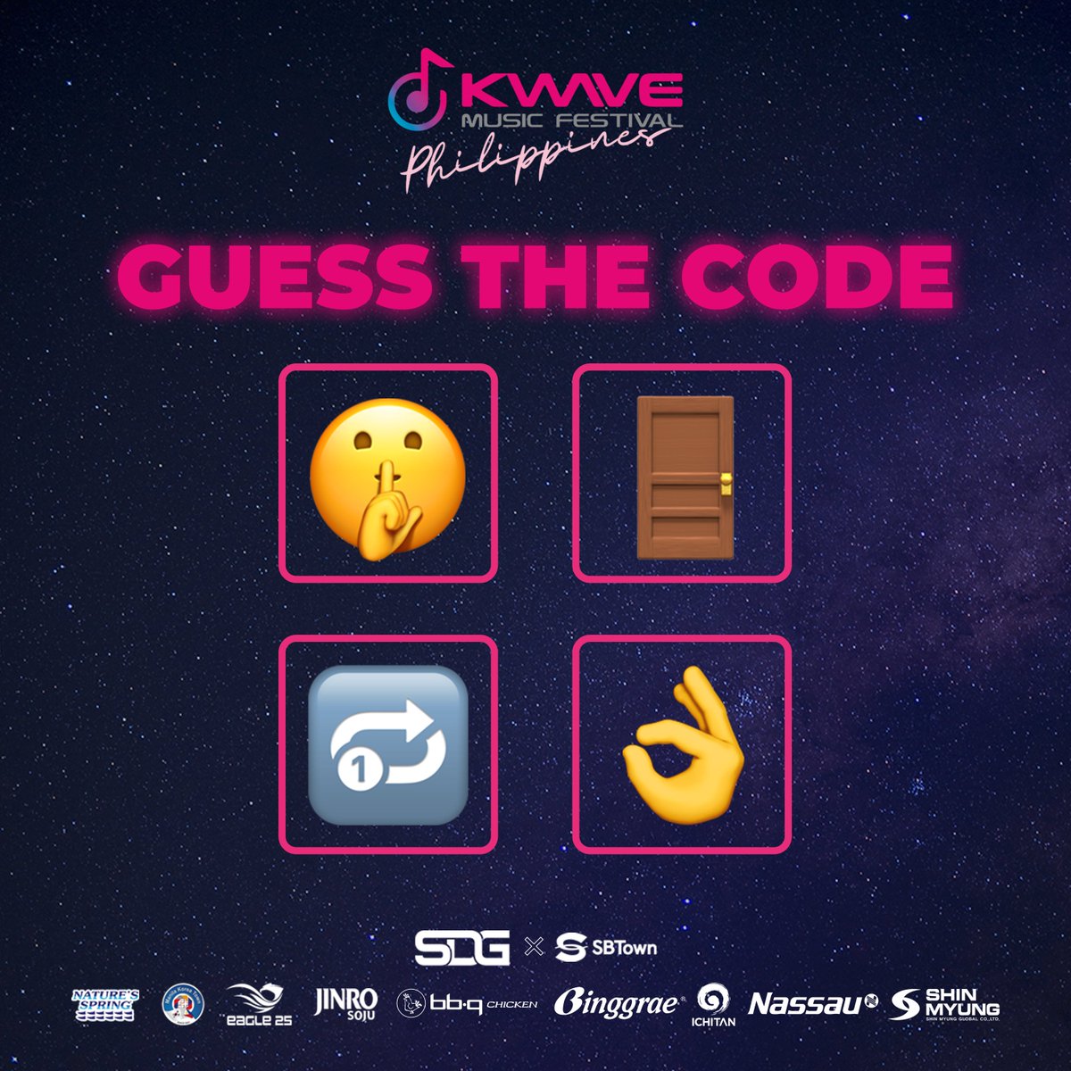 kwaveph's tweet image. If you guess it, you know the drill! 😉

#THEBOYZ #fromis_9 #PLUUS #YGIG #YARA #KAIA #KWAVEPH #AbsolutelyLibre #KWAVEMusicFestival #BadmintonAsia #KWAVE
