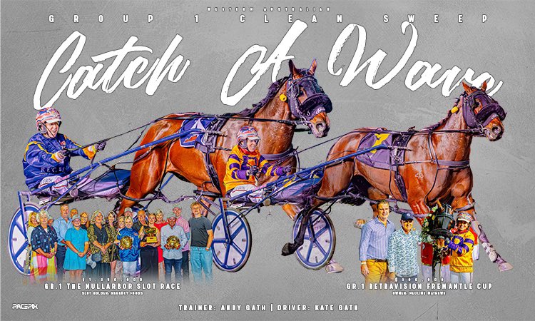 🌊 Catch A Wave’s WA Gr.1 double 🌊 @FoodsRegency @GathRacing @TheTrotsWA @GloucesterPark Prints, frames and digital reproductions - hit up our DMs! #Pacepix