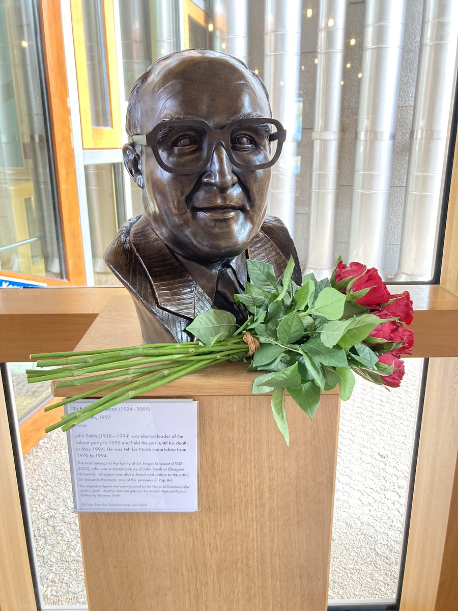 John Smith died 30 years ago. I noticed these flowers on a bust in the Scottish Parliament yesterday. A simple tribute. I sometimes wonder what he’d make of modern politics.