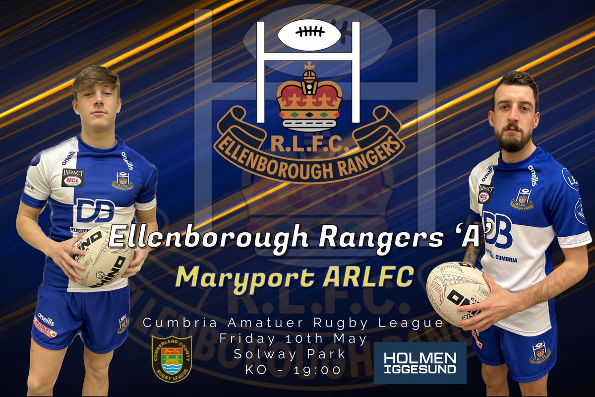 🔷🔷 GAME DAY 🔷🔷 Tonight our A Team are back in action as we host Maryport ARLFC in a Derby Day fixture! 🏆 @CarlCumbria2017 🆚 @MaryportARLFC 🏟️ Solway Park ⏰ 7.00pm KO 🎟️ Adults £2, Concessions £1 🍭 Snack Shack OPEN Get down and cheer the boys on 👏 🔵⚪️🔵