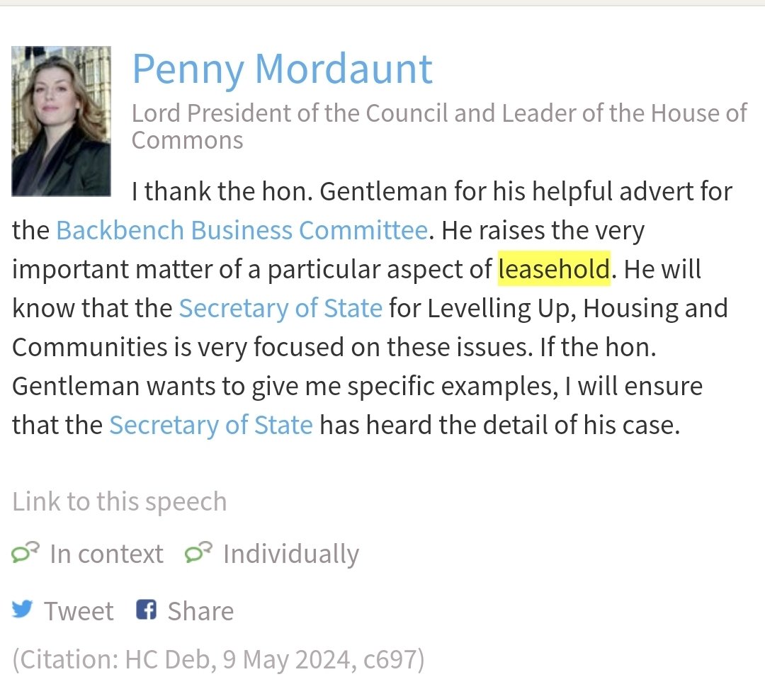 MP for Gateshead @IanMearnsMP asks @PennyMordaunt for a debate to discuss the vexed topic of Leasehold Reform. The infamous @TaylorWimpey seems to be exploiting those loopholes yet again bundling up those freeholds & selling them on. @CMAgovUK @michaelgove @luhc