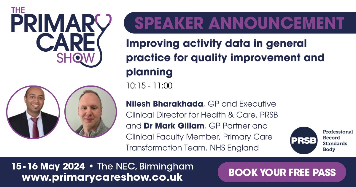 🎤Less than a week until the @PrimaryCareShow starts! If you will be there, come to our session on ⏲️15 May at 10:15 to hear about our recent project on improving the data available to #GP practices. Register for you FREE pass: eur01.safelinks.protection.outlook.com/?url=https%3A%… #ThePrimaryCareShow