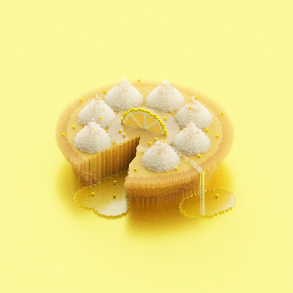 Finally got round to rendering my desserts individually. Lemon pie and Key Lime pie to start🍋

I have also made a portfolio site please check it out: nanastuf.crevado.com

#magicavoxel #voxel #3dart #dessert