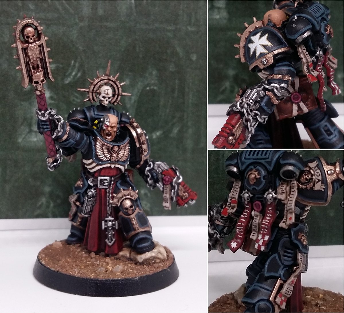 Black Templar Chaplain. Personally I prefer this Indomitus version model bit more than standard ones.

#WarhammerCommunity #warhammer40k #warhammer #PaintingWarhammer #blacktemplars