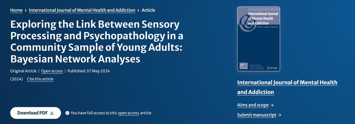 A lovely study about sensory integration and processing in mental health from leading researchers. This study starts by exploring the landscape of sensory integration and processing, and how it is a fundamental aspect of human experience and varies significantly between