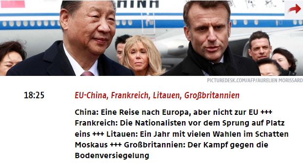 📻Nimmt China Europa noch als Partner ernst? Was wir aus der aktuellen Reiseroute von Xi Jinping - 🇫🇷🇷🇸🇭🇺 - lernen können, erklärt @thomasseder vom @InfoOiip im @oe1 - #Europajournal, um 18.25, dann zum Nachhören oe1.orf.at/programm/20240…