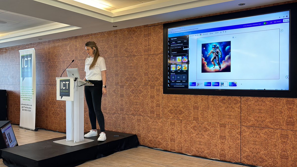 @misskwells explaining how @canva tools (including ai) are now FREE for anyone with education email address! Thank @ICTforEducation