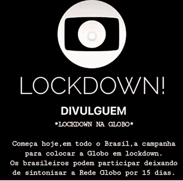 Bom eu infelizmente não posso participar pq já não assisto essa bost@ a mais de 10 anos mas pra quem ainda assiste que tal 😉 boraa aderir a esse lockdown 👇🏼
