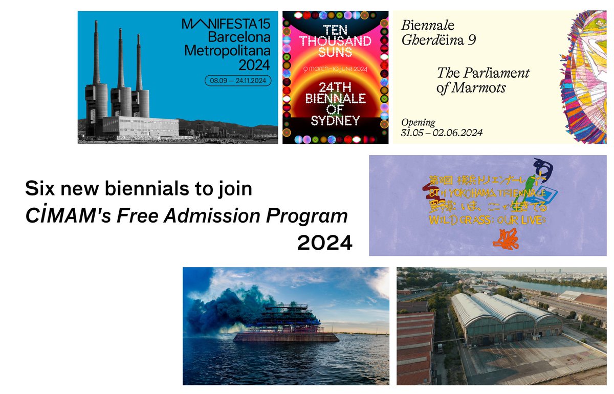 #CIMAMmembers are invited to attend the preview days of the Biennale Gherdëina, @ManifestaDotOrg  @TorontoBiennial  @BiennaleLyon @yokotori_ & @biennalesydney as part of CIMAM's Free Admission Program! Save the dates and enjoy the visit! cimam.org/news-archive/s…