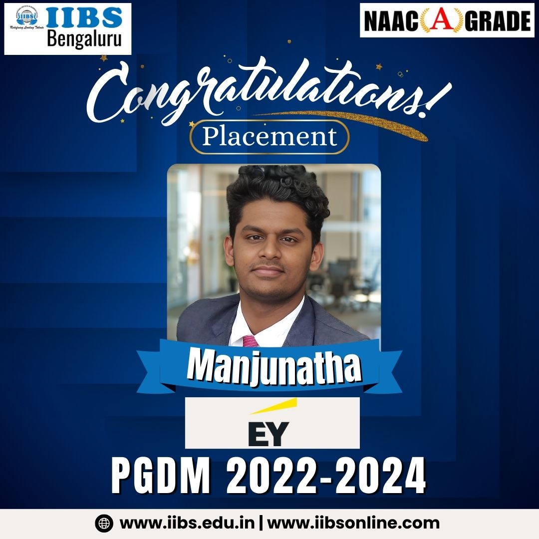Congratulations to Manjunatha from the #PGDM 2022-2024 batch at IIBS Bengaluru for securing a placement at EY GDS Wishing you a future brimming with learning and numerous accomplishments.

#Placement #SuccessStory #EY #jobs #Career #Bengaluru #Congratulations #NewBeginnings