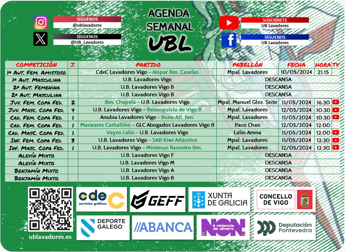 #UBL #letsgolavadores #fgbalonman #ABANCA #NON #XuntadeGalicia #DeputacióndePontevedra #ConcellodeVigo #grupocdec #GEFF