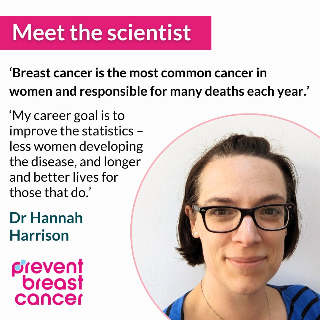 Meet @DrHHarrison! Her current work, fully funded by Prevent Breast Cancer, introduces a new method to create models of human breast tissue - which will be used to test drugs to prevent breast cancer. Find out more about Hannah's work 👉 loom.ly/DKc4lU82z #breastcancer