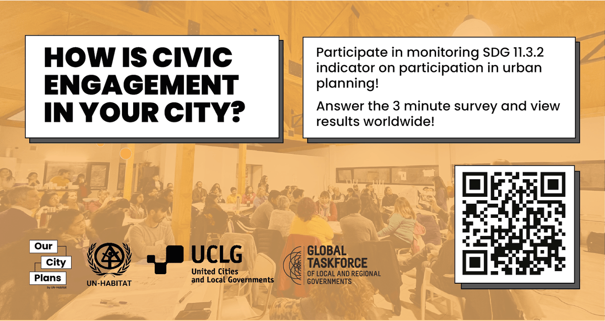 📢To all #localgovs & stakeholders promoting civic participation in #urban planning & management!🏙️👥 🚨We need your support to save #SDG 11.3.2 from being removed from the SDG Global Database!😱 🦸🏾‍♀️ACT now & fill in this survey by 31 May👇🏾ourcityplans.org/sdg-11-indicat…